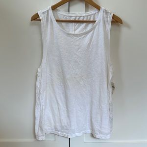 NWT Women’s Gap White Tank Cotton Loose Fit Tank Top Size XL